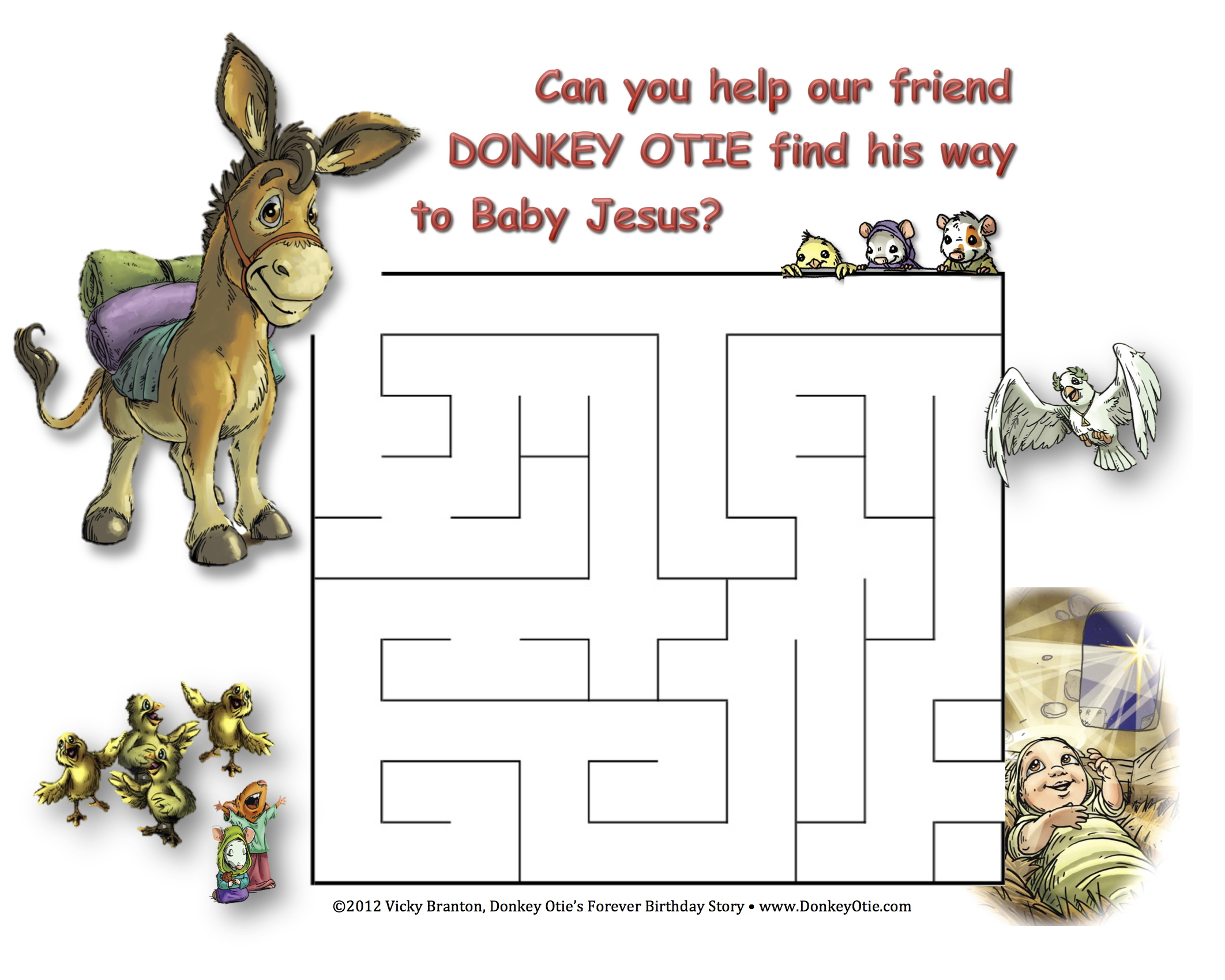 MAZE Donkey Otie to Jesus